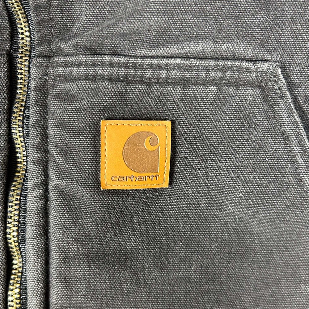 Carhartt Charcoal Black Sherpa Lined Vest 
V26-BLK Size L - Picture 3 of 5